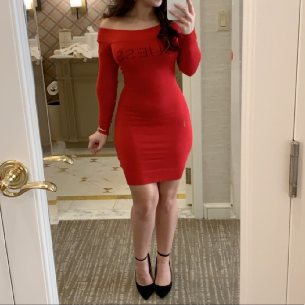 Red Guess Winter Dress